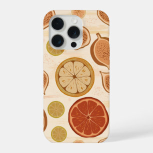 Coque iPhone 15 Pro Citrus & Fig Cuisine Méditerranéenne Botanique