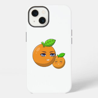 Etui iPhone 13 Citrus Love - maman et fils orange amoureux