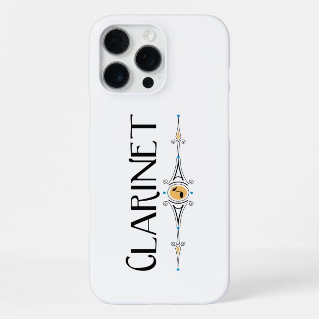 Coque iPhone Clarinette Ligne Décorative (Verso)