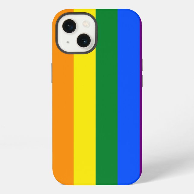 Coque iPhone Classic LGBTQ Rainbow Pride drapeau (Verso)