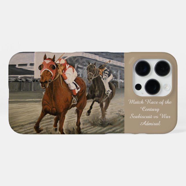 Coque iPhone Classic Racehorse ravit les propriétaires dans Mat (Verso Horizontal)
