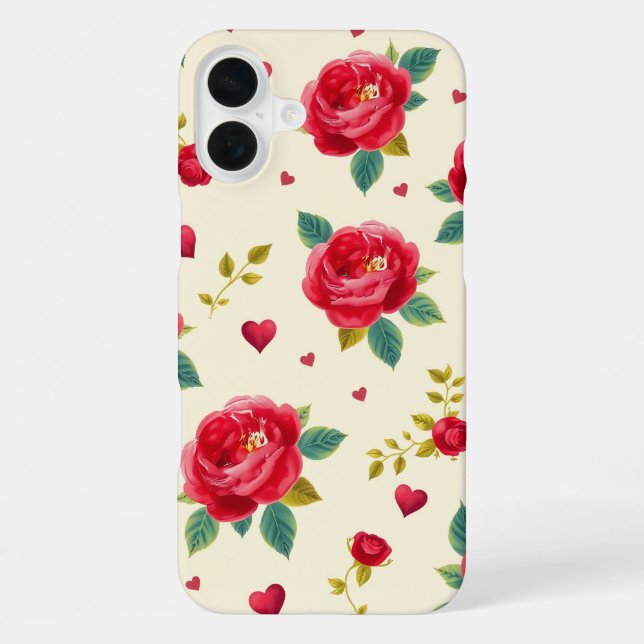 Coque iPhone Classic Red Roses iPhone Case (Verso)