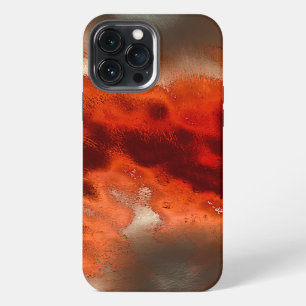 Etui iPhone 13 Pro Max Classique à taché dans les tons rouge&coral intens