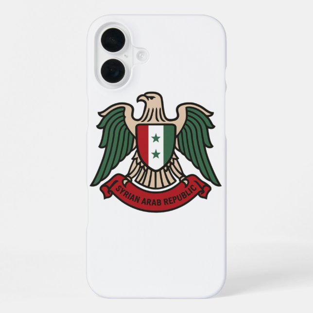 Coque iPhone Classique d'aigle de syrie libre (Verso)