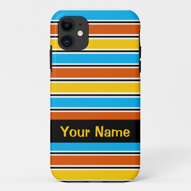 Coque iphone classique de Globe Stripe (Dos)
