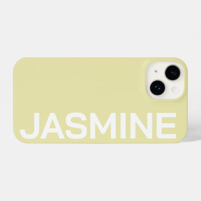 COQUE iPhone CLASSIQUE MODERNE ÉLÉGANT NOM PERSONNALISÉ MINIMAL (Verso Horizontal)