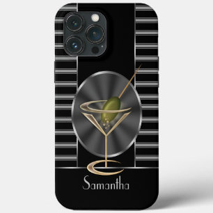 Etui iPhone 13 Pro Max Classy Martini Cocktail Verre Personnalisé