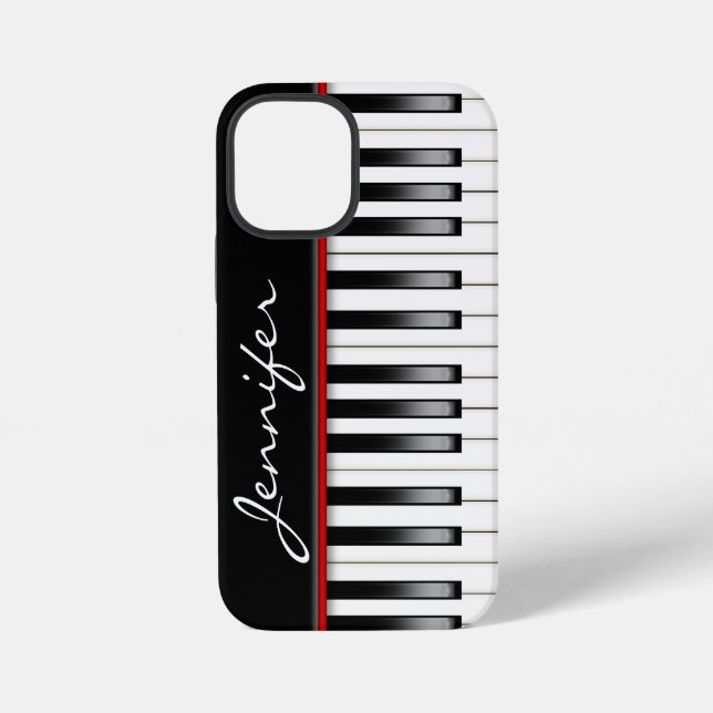 Coque iPhone Clavier de piano avec nom Étui Case-Mate pour iPho (Verso)