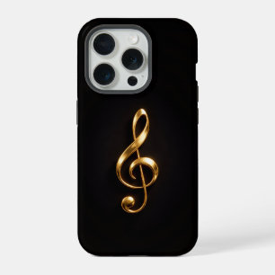 Coque iPhone 15 Pro Clavier de sol doré iPhone 15 Pro Mate Black 4 Lux
