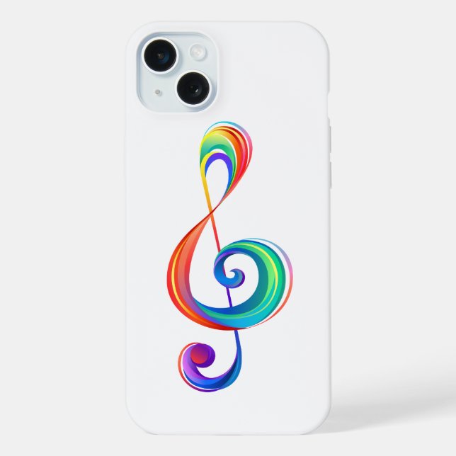 Coque iPhone Clé arc-en-ciel (Verso)