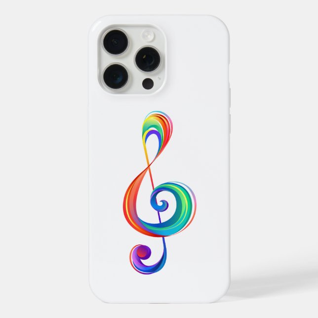 Coque iPhone Clé arc-en-ciel (Verso)