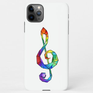Coque iPhone 11Pro Max Clé de musique arc-en-ciel