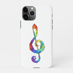 Coque iPhone 11Pro Clé de musique arc-en-ciel