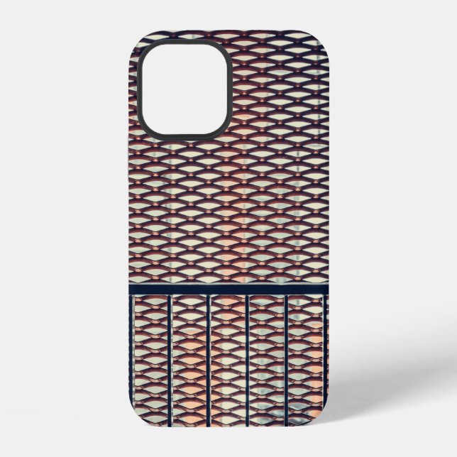 Coque iPhone Clôture en acier gris (Verso)