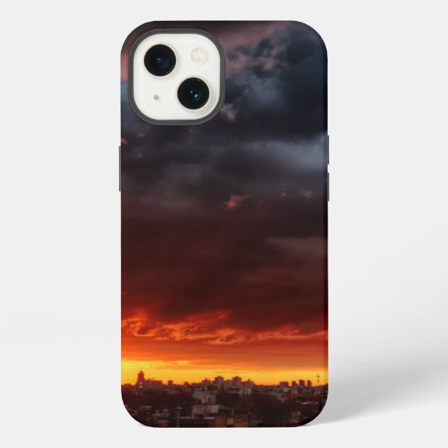 Coque iPhone Clouds, Sunset And Red (Verso)