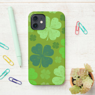 Coque iPhone 12 Clovers verts, Lucky Clovers, Saint Patrick's Day