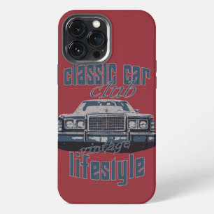 Etui iPhone 13 Pro Max club de voiture classique amateur de muscle car ré