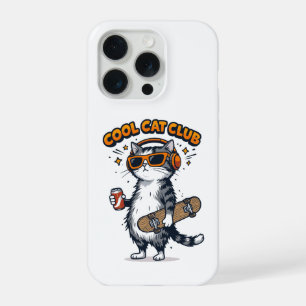Coque iPhone 15 Pro Club du Chat Cool