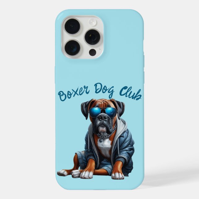 Coque iPhone Club du chien boxer (Verso)