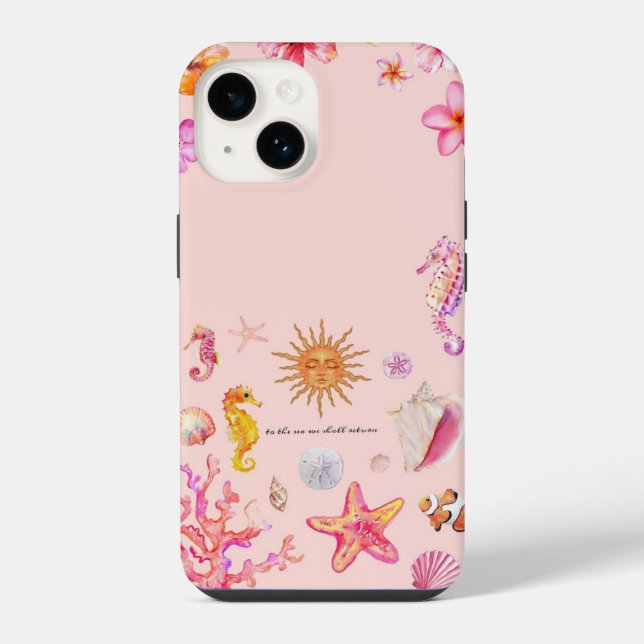 Coque iPhone Coastal Serenity Summer Collage (Verso)