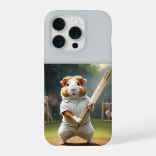 Coque iPhone 15 Pro Cobaye Joueur de Cricket : Vêtu de Blanc