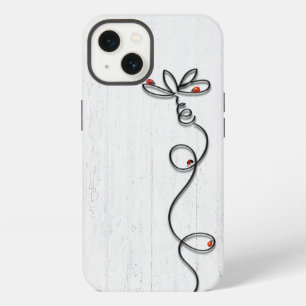 Etui iPhone 13 Coccinelles sur une pâquerette gribouillée