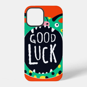 Coque iPhone 12 Cochon abstrait bonne chance