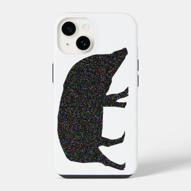 Coque iPhone Cochon Étincelant (Verso)