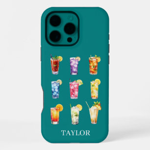 Coque iPhone 16 Pro Max Cocktails Cocktails Cocktails Monogramme