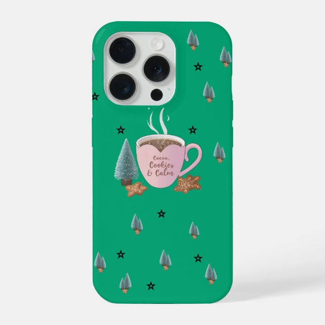 Coque iPhone Cocoa, Cookies & Calme – T-Shirt Noël Pastel CoT (Verso)