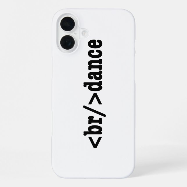 Coque iPhone Code HTML de breakdance (Verso)