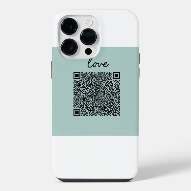 Coque iPhone Code QR Amour  (Verso)