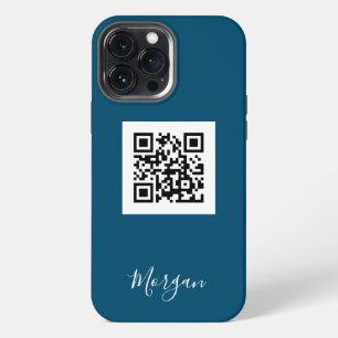Etui iPhone 13 Pro Max Code QR, logo artistique ou photo, nom en écriture