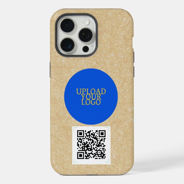 Coque iPhone Code QR personnalisé et logo (Verso)