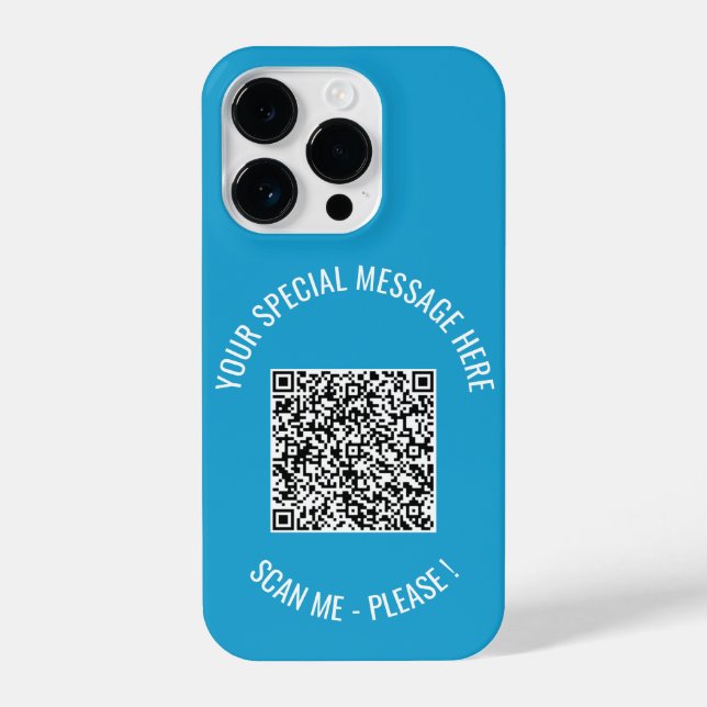 Coque iPhone Code QR personnalisé Texte Message spécial Vos cou (Verso)