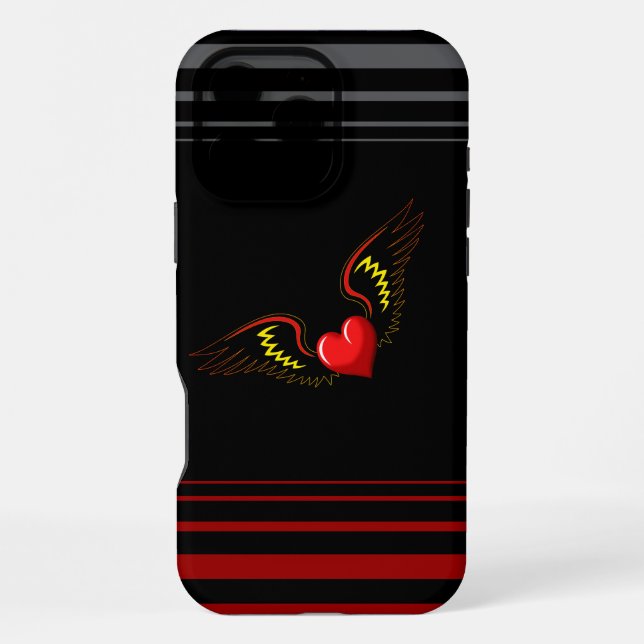 Coque iPhone Cœur ailé (Verso)