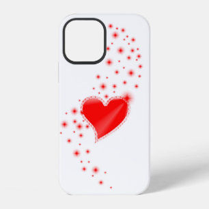 Coque iPhone 12 Cœur arc-en-ciel avec étoiles