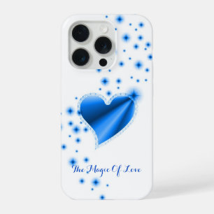 Coque iPhone 15 Pro Cœur arc-en-ciel avec étoiles, La magie de l'amour