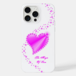Coque iPhone 15 Pro Max Cœur arc-en-ciel avec étoiles, La magie de l'amour