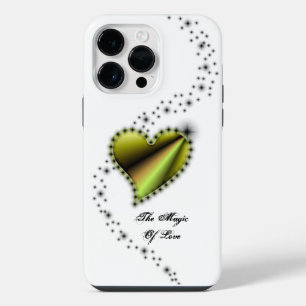 Coque Pour Pour iPhone 14 Pro Max Cœur Arc-en-Ciel avec Étoiles, La Magie de l'Amour