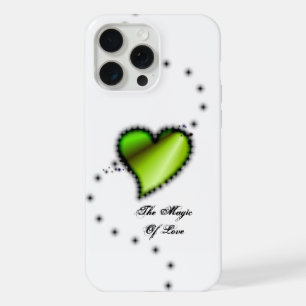 Coque iPhone 15 Pro Max Cœur arc-en-ciel avec étoiles, La magie de l'amour