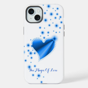 Coque iPhone 15 Plus Cœur Arc-en-Ciel avec Étoiles, La Magie de l'Amour