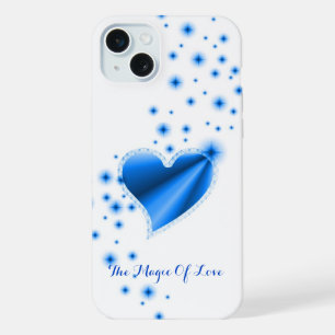Coque iPhone 15 Plus Cœur arc-en-ciel avec étoiles, La magie de l'amour