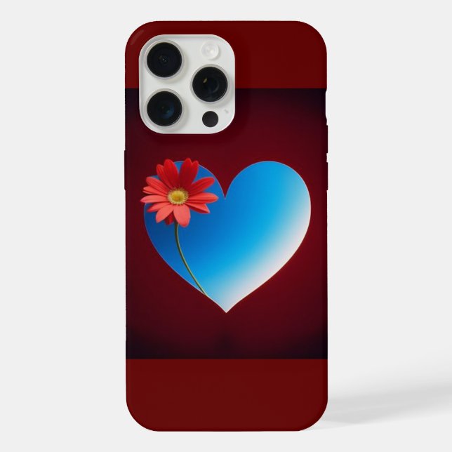 Coque iPhone Coeur bleu (Verso)
