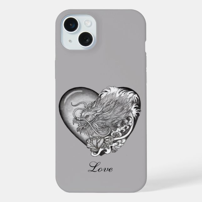 Coque iPhone Cœur de dragon (Verso)
