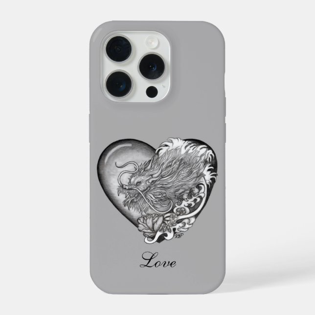 Coque iPhone Cœur de dragon (Verso)