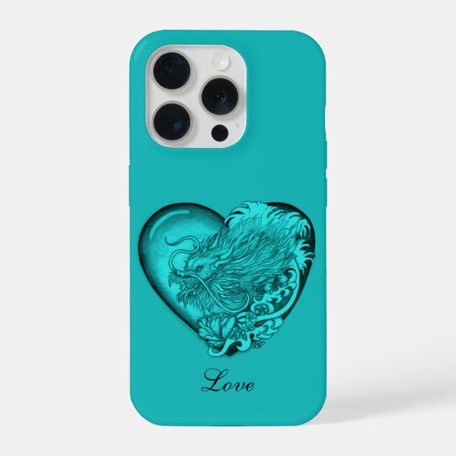 Coque iPhone Cœur de dragon (Verso)