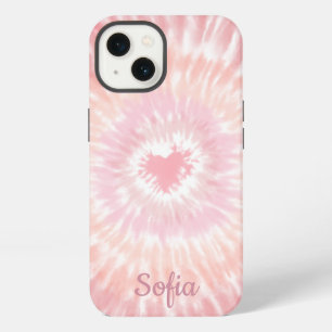 Etui iPhone 13 Cœur de signature Tie Dye rétro