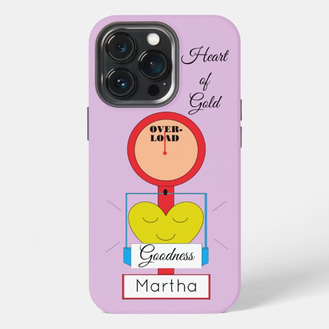 Coque iPhone Coeur d'or (Dos)
