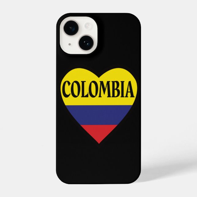 Coque iPhone Coeur du drapeau colombien (Verso)
